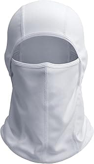 AstroAI Ski Mask Balaclava Face Mask Shiesty Mask for Men Women, Motorcycle UV Protector Windproof Neck Warmer Face Cover for Snowboarding, Skiing, Hunting, Cycling, White