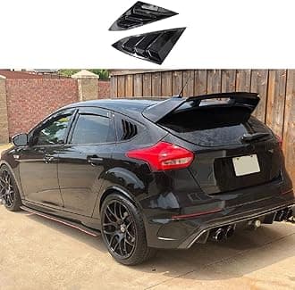 Fit for Ford Focus ST RS MK3 Hatchback 2PC 2012 2013 2014 2015 2016 2017 2018 Shiny Black Window Side Louvers Vent