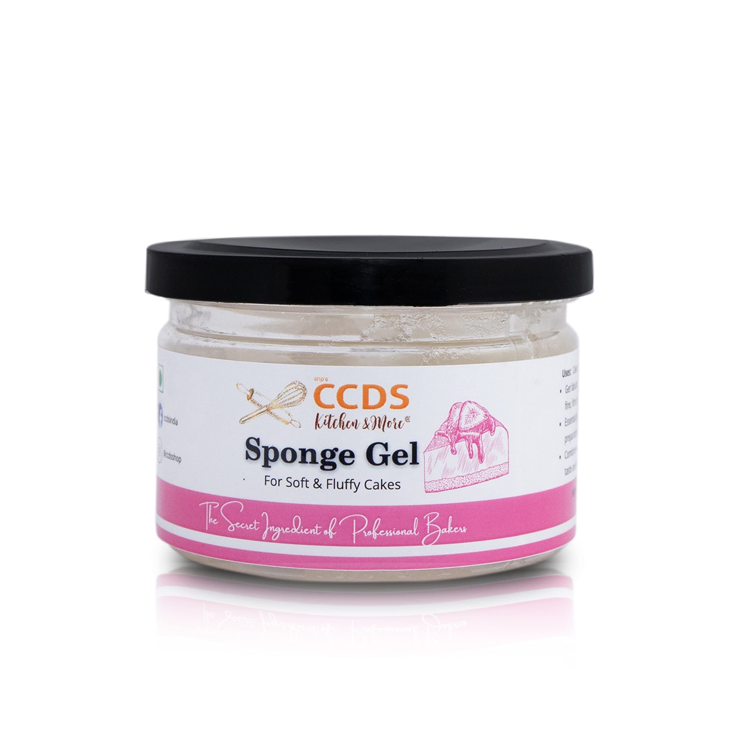 CCDS Sponge Gel Especially Useful When Making Eggless Cakes, 125gm Cooking Food Baking