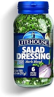 Litehouse Freeze Dried Salad Dressing Herb Blend, Mix of Chives, Garlic, Dill, Parsley, Shallots & Red Onion, Non-GMO, Gluten-Free, Fresh Herb Blend, 0.42 Oz