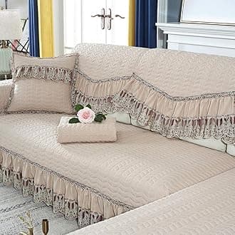 OKJK Sofa Slipcovers,Sofa Cushion Non-Slip Modern Home Sofa Cover Four Seasons Universal@Khaki_90*120Cm(1Pcs)