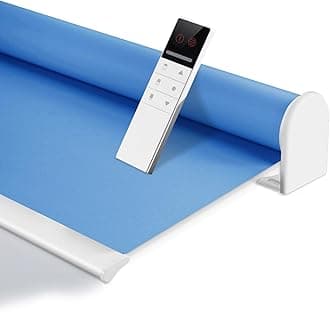 ZSHINE Motorized Blackout Window Blinds Customize Width (23-95 Inches) Remote Control Wireless and Rechargeable Roller Shades Blinds for Windows, Home, Office, Hotel, Club, Restaurant (82010w)