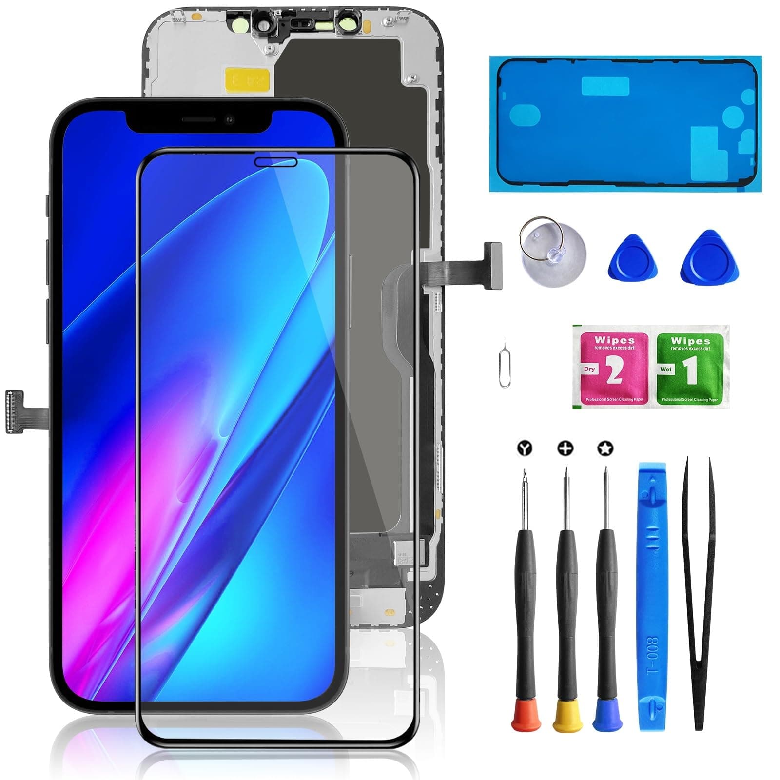 Screen Replacement for iPhone 5S/SE Black (4.0), Drscreen LCD Touch Screen Digitizer Display Replacement for A1533,A1457,A1453,A1530,A1723,A1662,A1724, w/Repair Tool Kits Including Protector