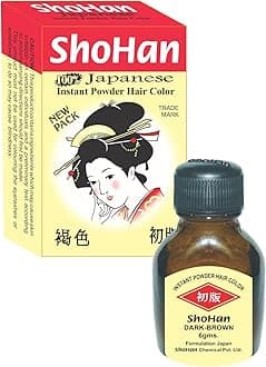 Gentle ShoHan Japanese Hair Dye Hair Color to Reduce Hair Loss (Color :-Dark Brown) Pack of 6 (36gram)