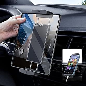 Car Phone Mount for Samsung Galaxy Z Fold 7 6 5 4 3 Accessories - Tablet Holder for Car Air Vent Handsfree, 360° Rotatable Fit for iPad Mini 6 iPad Pro iPad Air Pixel Fold and More 4-12.9" Device
