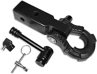 GearAmerica 2"x2" Uber Hitch Receiver – Heavy Duty Steel – for Class 4 Vehicles – Safe and Strong Anchor Point for 4x4s, Trucks, and SUVs - 10 Ton WLL, 20 Ton MBS – Black