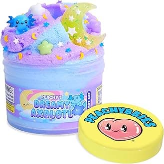 Peachybbies Dreamy Axolotl Cloud Slime - Made in USA Premium, 100% Authentic, 7 oz., Scented for Kids, ASMR, Axolotl Gifts, Slime Charms, Fidget Toys