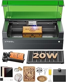 S1 20W Laser Cutter and Laser Engraver for Tumblers, 23.93" x 15.16" Bed Size, 600mm/s Speed, Laser Engraving Machine, Laser Engraver for Wood and Metal, Acrylic, Big Project - Rotary Bundle