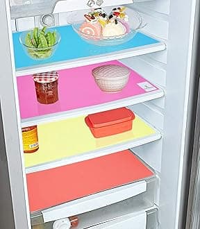 Kuber Industries 6 Pieces PVC Refrigerator/Fridge Multipurpose Drawer Mat Set(Multicolor)-CTKTC032297