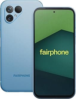 FAIRPHONE 5 256GB 5G Unlocked & SIM Free Smartphone - 6.4 Inch Android Mobile - Octa Core - 4200mAh Battery - OLED screen - 50MP Dual Lenses - Sustainable & Easily Repairable - Sky Blue