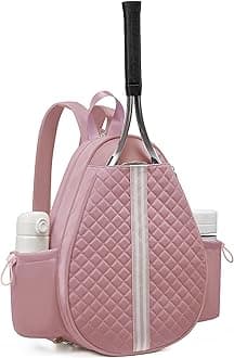 Sucipi Tennis Bag, Quilted Tennis Sling Crossbody Backpack, Water Resistant Tennis Racket Bags for Women Men, Suitable for Pickleball Tennis Badminton