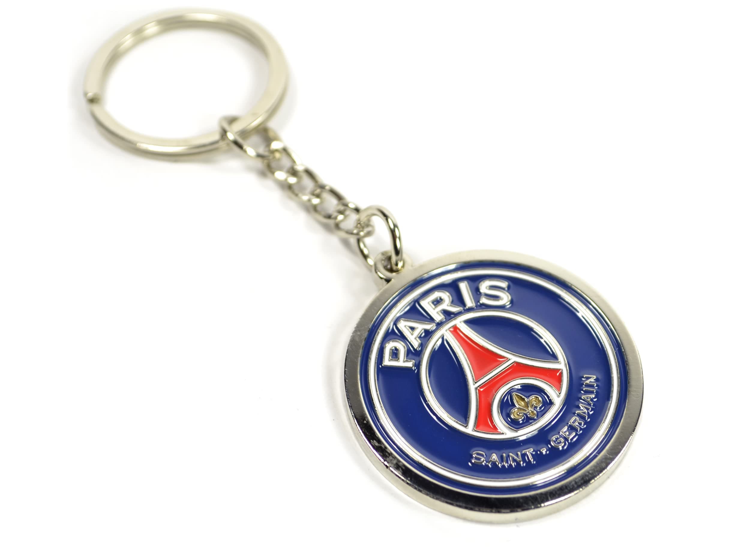 Paris Saint Germain (PSG) Crest Keyring Blue