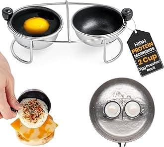 Eggssentials, 2 Egg Poacher insert Stainless Steel Rack