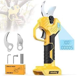 Brushless Electric Pruning Shears Compatible with DeWALT 20V – 26000RPM Cordless Garden Pruner, 0.8-2 inch Max Cutting Diameter PVC Cutter Tree Trimmer with LCD Display & SK7 Blades(Tool Only)
