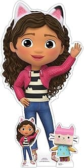 Star Cutouts SC4274 Gabby Waving Gabby's Dollhouse Star Mini Cardboard Cut Out, Small