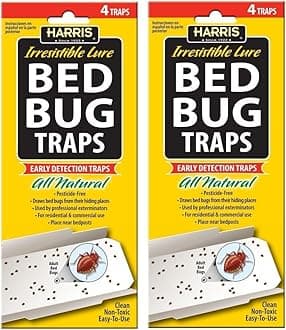 Bed Bug Traps w/Irresistible Lures (2-Pack of 4) 8 Traps
