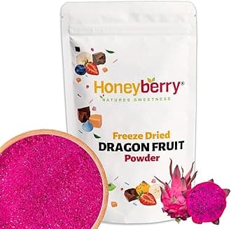 Freeze Dried Dragon Fruit Powder 1kg - Finely Milled Dehydrated from Frozen Pink Pitaya Powder - Edible Tropical Powder for Cakes, Desserts, Ice Cream, Porridge Oats - Red Dragon Fruit Baking Powder