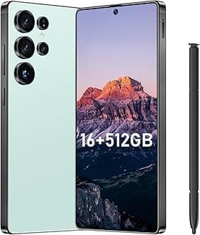 I25 Ultra Flagship Killer Smartphone - Snapdragon 8 Gen 3, 16GB+512GB, Massive 6.99" FHD+ Display, 108MP+68MP Pro Cam, 7000mAh 2-Day Battery, Android 14, Includes Stylus Pen (Cyan)