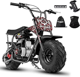 105cc 4-Stroke Dirt Off Road Trail, 28mph, Gas Powered Mini Bike with Automatic Transmission and Pull Start for Adult and Teens, Weight Support 185 LBS