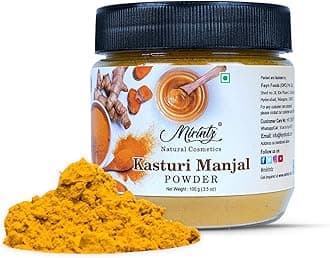 100% Natural Kasturi Manjal Powder | (100 gms) Pure Wild Turmeric Powder for Cosmetics & Skincare | Curcuma Aromatica Face Scrub Exfoliator | Amba Haldi for Soap, Face Mask