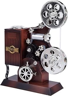 POPgifts Movie Projector Music Box, Mini Antique Vintage Craft Music Box Plays Tune for Elise Movie Theater Hollywood Theme Party Decoration for Cinema Time Bridal Shower Birthday Party Favor Supplies