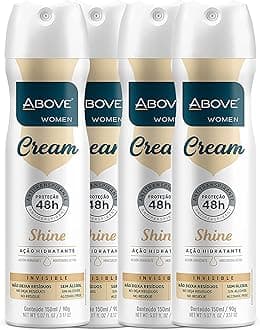 ABOVE 48 Hours Antiperspirant Deodorant Set, Cream Shine, 4 Pcs- Spray Deodorant for Women - Patchouli, Oak Musk, and Citrus Notes - Stain-Free
