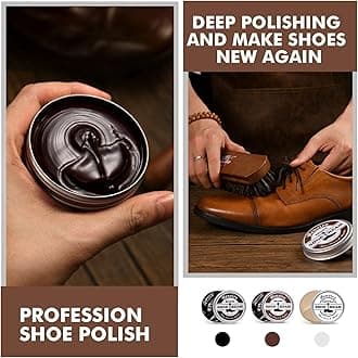 Henviro Leather Shoe Shine Kit For Men - 13 PCS Shoe Polish Kit, Leather Boots Care, Shoe Care Kit Gift for Men Him Husband