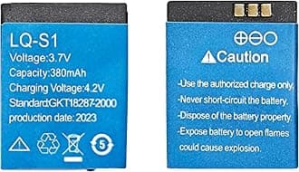 LQ-S1 Smart Watch Battery,3.7v 380mah Smart Watch Battery for Smart Watch Dz09 W8（2PCS