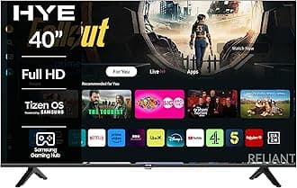 HYE TV - Smart TV, 40" Screen Size, Full HD Resolution, Samsung Tizen OS & Gaming Hub, Versatile Connectivity, Perfect For Streaming, Black, Gaming & Entertainment - 40FHDS1008