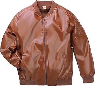 Boys Leather Jackets For Toddler Kids Faux Motorcycle PU Leather Coats Aged 2-12 yrs
