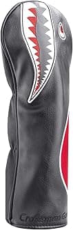 Craftsman Golf Shark Black and Red Driver Fairway Wood Rescue Hybrid Blade Putter Cover Headcover