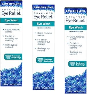 Bausch + Lomb & Advanced Eye Relief Eye Wash, 4 Fl Oz, Pack of 3