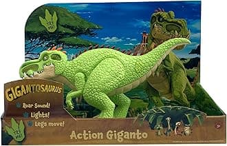 Gigantosaurus: Action Giganto - 14" Green Dinosaur Figure - Light-Up Spine, Roars, Walks & Stomps, Opens Mouth, TV Series Action Dino Toy, Kids Age 3+