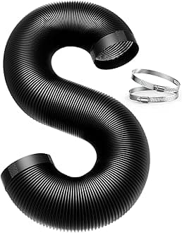 Dryer Vent Hose 4 Inch Duct 10 FT Duct Hose with 2 Clamps–4 Layer PVC and Aluminum Flexible Duct for HVAC Ventilation