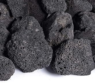 Black 1-3 Inch Lava Rock | Fireproof and Heatproof Volcanic Lava Rock, Perfect for Fire Pits, Fireplaces, BBQs and More. Indoor and Outdoor use - Natural Stones | 10 Pounds