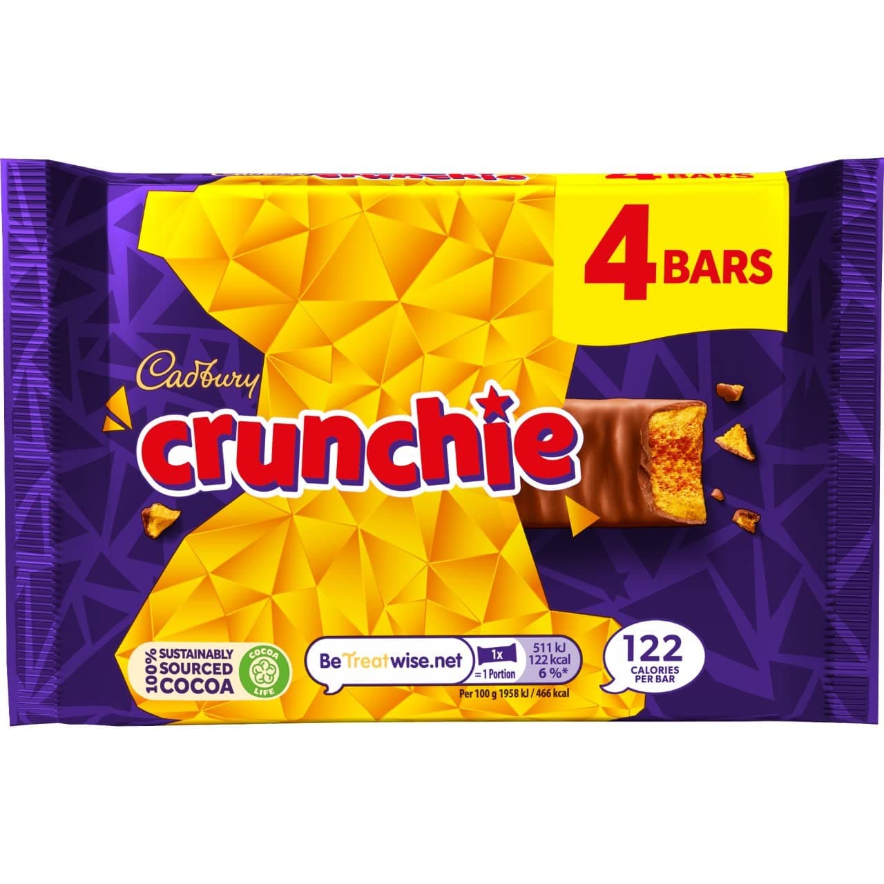 Cadbury Crunchie Bars 4 x 26.1g (104.4g) (Pack of 1)