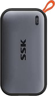 SSK Portable SSD 2TB External Solid State Drive, Up to 1050MB/s USB C SSD External SSD USB 3.2 Gen 2 for iPhone 15/Pro, Windows, Mac, Android Phones and Tablets