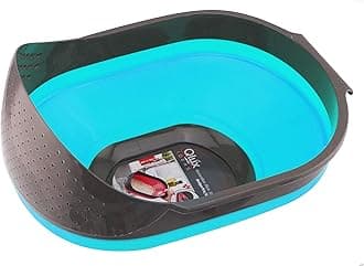 Qlux Accordion Rice Strainer L-00757 - Anthracite Turquoise