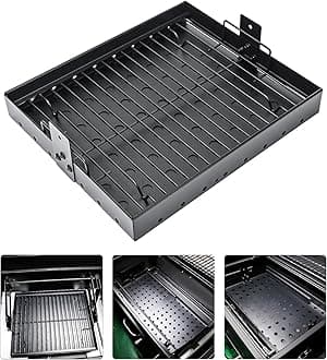 Hisencn Stretchable Charcoal Tray 15-28 inches for 47183T-21 PS9900, Black High-Temperature Coating Charcoal Basket for HC4518L PS9500 8500 6800 6500 SH19030119 SH19030219 SH9916 Replacement Parts