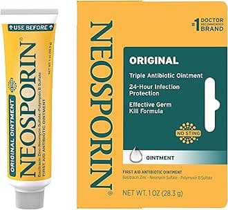 Neosporin Original First Aid Triple Antibiotic Ointment, Bacitracin Zinc & Neomycin Sulfate Infection Protection, Wound Care Treatment & Scar Appearance Minimizer for Minor Cuts, Scrapes & Burns, 1 oz