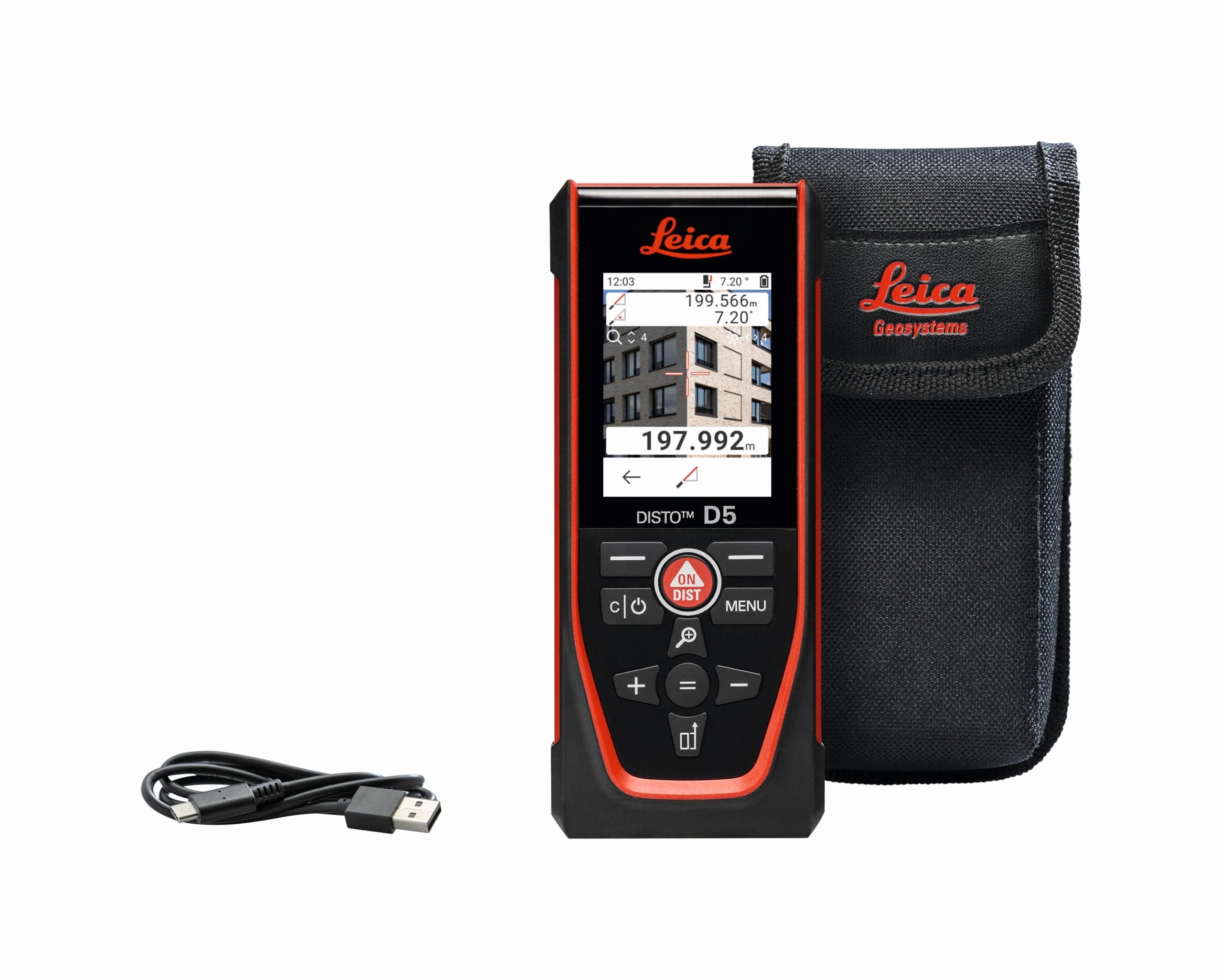 Leica DISTO D5 - Professional Laser Rangefinder with Bluetooth (App Use), Target Finder (Indoor and Outdoor) and Tilt Sensor for Height Tracking, Profile and Angle Measurement