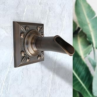 Solid Brass Waterfall Spout Scupper Made Exquisite Handcrafted, Water Fountain Spillway Luxury Landscape Decor for Pools, Ponds, Water Walls (7.59 inch)