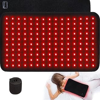 Red Light Therapy for Body, 19.8" x 12" Infrared Light Therapy Pad, Wearable Red Infrared Light Therapy Device for Back Shoulder Leg Relief Home Office Use, Idea Gift