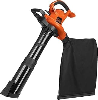 Black & Decker 3-in-1 Electric Leaf Blower, Leaf Vacuum/Mulcher, Corded, 12-Amp (BV6600)