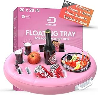 Premium Floating Drink Holder for Pool, Hot Tub Accessories for Adults - Pool Drink Holder Floats, Swimming Pool Accessories for Adults, Drink Floaties for Pool, Pool Drink Floats…
