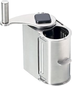 World of Flavours Rotary Action Parmesan Cheese Grater, Stainless Steel