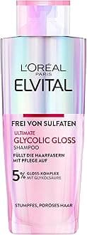 L’Oréal Paris Elvital Shampoo for Dull and Dull Hair, for Nourishing and Smoothing Hair, with Glycolic Acid, Glycolic Gloss, 200 ml