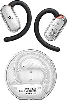Soundcore V40i by Anker, Open-Ear Headphones, Clear Design, Lidless Case, 4 Adjustable Positions for Every Ear Size, Richer Bass, IP55, 21H Playtime, AI Clear Calls, Bluetooth 5.4, App Control