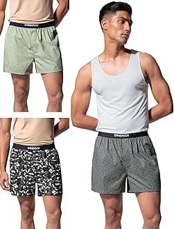 DAMENSCH Regular Fit Printed Cotton Blend Trunk Underwear Anti-Bacterial Moisture Wicking Breathable Microfibre Waistband Deo-Cotton Trunks for Men