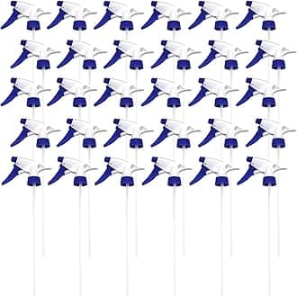 30 Pack Spray Bottle Nozzles, Heavy-Duty Stream Trigger Spray Nozzle Replacement Parts Adjustable Head Sprayer with Mist Stream Sprayer Fits 8oz /16oz Spray Bottles Round 28/400 Neck Bottles (Blue)